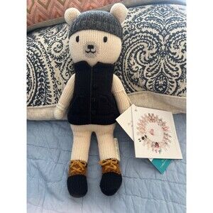 Cuddle + Kind Hudson The Polar Bear Plush Handmade Knitted Nursery Soft Doll 20"